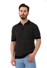 CT751 Men's Polo Shirt with Multicolored Stripe Design