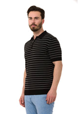 CT751 Men's Polo Shirt with Multicolored Stripe Design