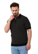 CT751 Men's Polo Shirt with Multicolored Stripe Design