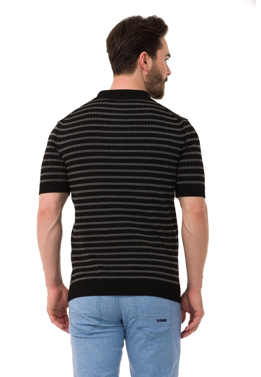 CT751 Men's Polo Shirt with Multicolored Stripe Design