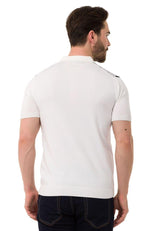 CT753 Men's Polo Shirt Check Pattern Knitwear
