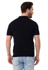 CT753 Men's Polo Shirt Check Pattern Knitwear