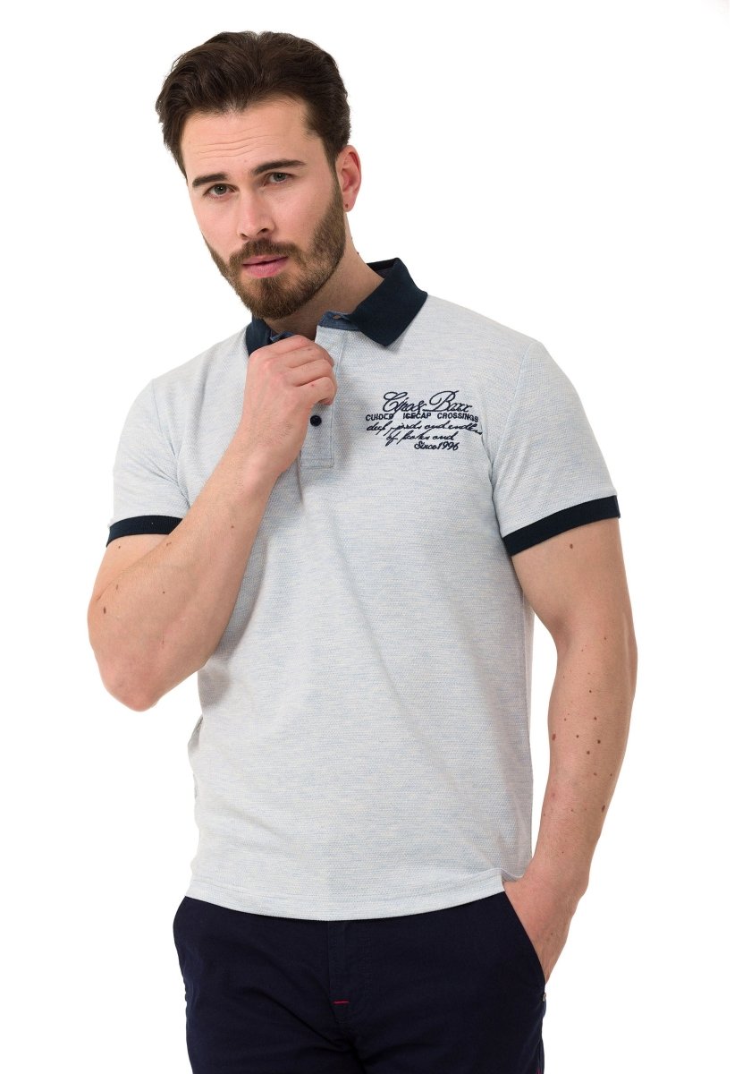 CT767 Men's polo shirt with small brand embroidery