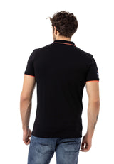 CT778 Men's T-shirt with polo collar and brand logo