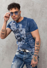CT782 Men's T-shirt with large print