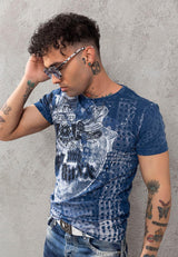 CT782 Men's T-shirt with large print