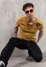 CT783 California Men's V-Neck T-Shirt with Print