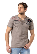 CT783 California Men's V-Neck T-Shirt with Print