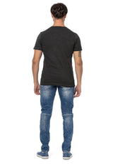 CT789 Biker Men's T-Shirt with Crew Neck