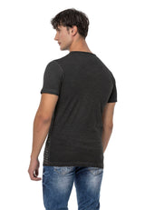 CT789 Biker Men's T-Shirt with Crew Neck