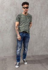 CT789 Biker Men's T-Shirt with Crew Neck