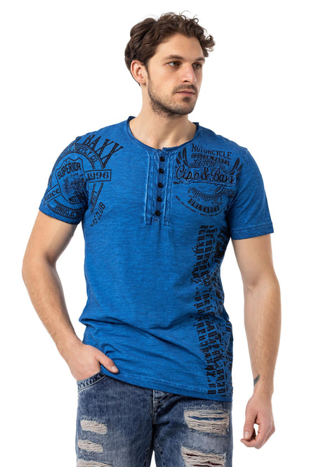 CT789 Biker Men's T-Shirt with Crew Neck