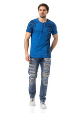 CT789 Biker Men's T-Shirt with Crew Neck
