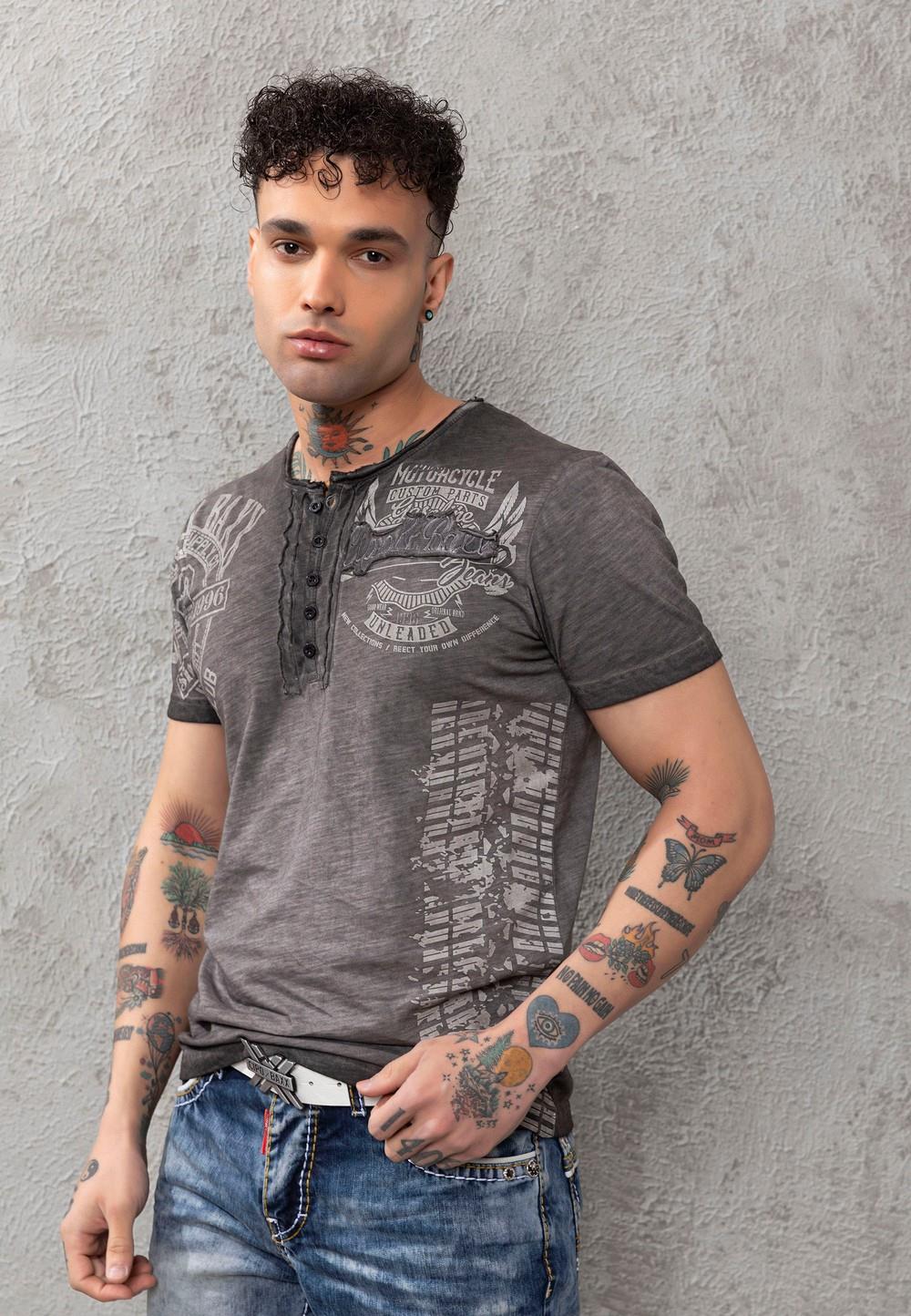 CT789 Biker Men's T-Shirt with Crew Neck