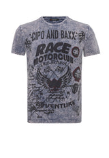 CT800 Men's Crew Neck T-Shirt – Wash & Eagle Print