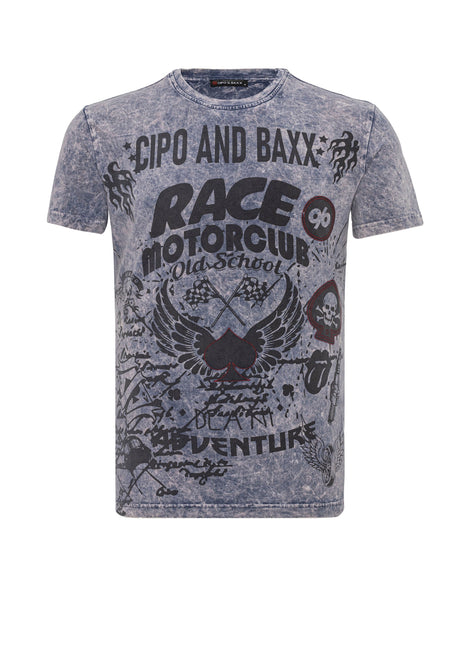 CT800 Men's Crew Neck T-Shirt – Wash & Eagle Print