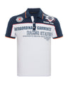 CT803 Men's Polo T-Shirt in Regular Fit with Print and Appliqué