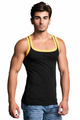 CU104 BLACK MEN'S UNDERSHIRT