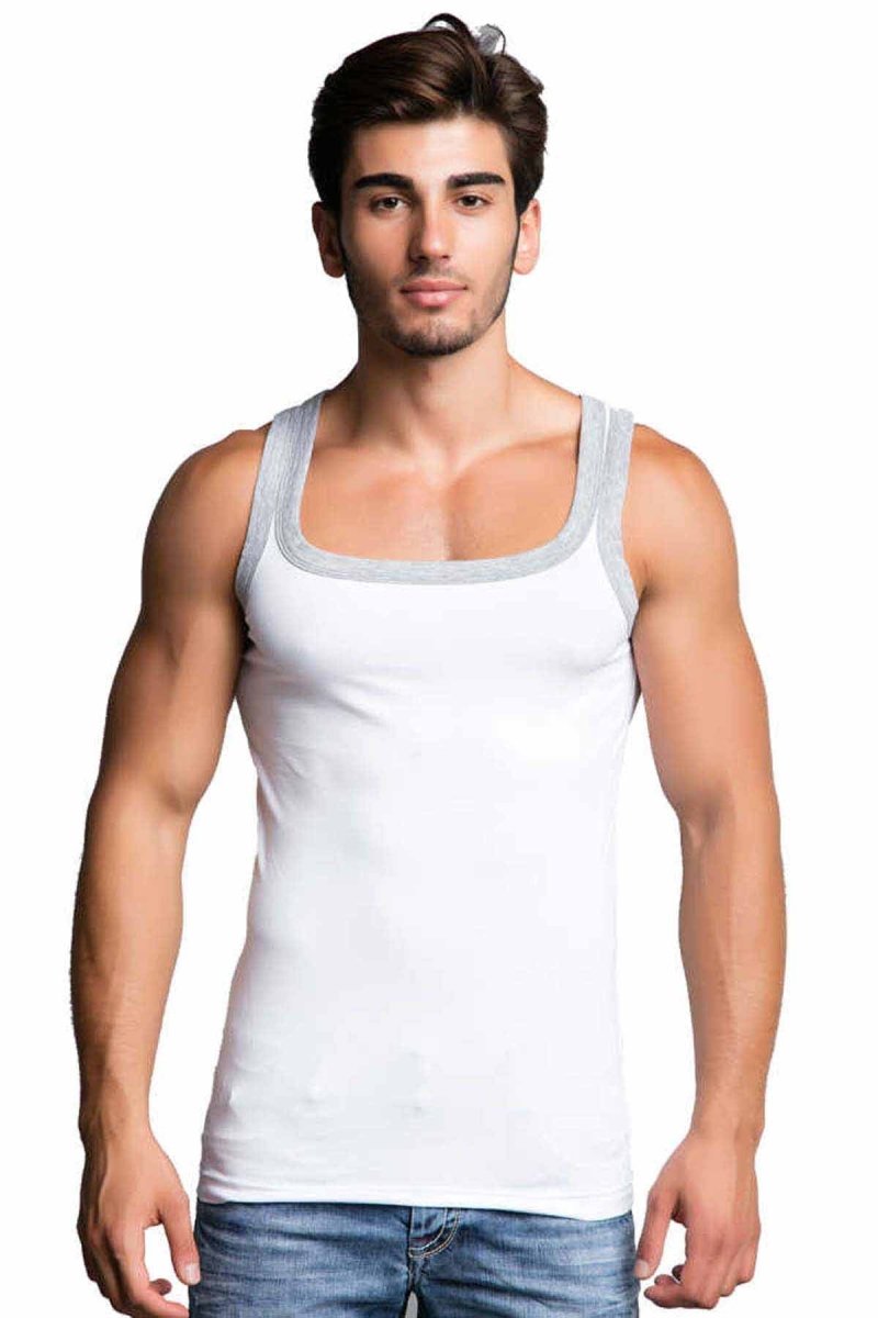 CU104 BLACK MEN'S UNDERSHIRT