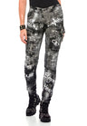 WD397 Women's straight jeans with a cool wash