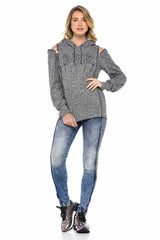 WD390 Women's Slim-Fit Jeans with Glitter Side Stripes