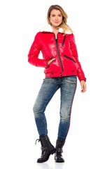 WD384 Women's slim-fit jeans with trendy side stripes