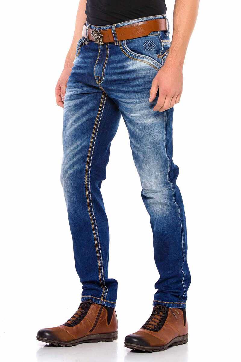 CD530 Men's comfortable jeans with subtle decorative seams