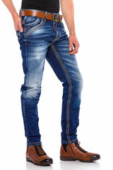 CD530 Men's comfortable jeans with subtle decorative seams