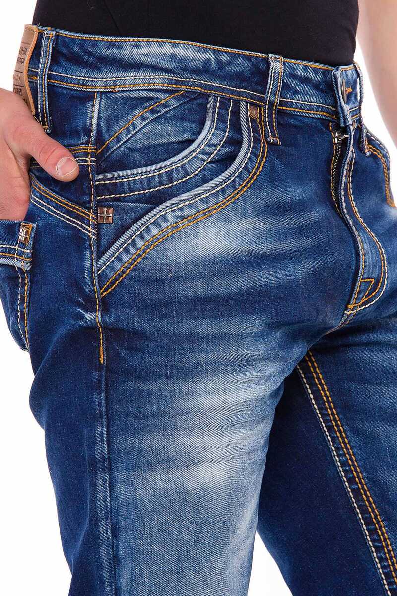 CD530 Men's comfortable jeans with subtle decorative seams
