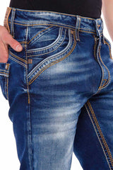 CD530 Men's comfortable jeans with subtle decorative seams