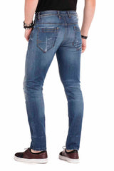 CD475 Men's comfortable jeans in a destroyed look, slim fit