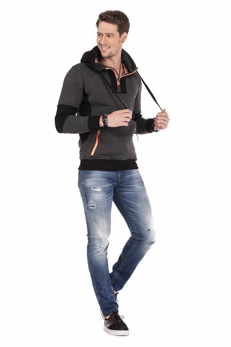 CD475 Men's comfortable jeans in a destroyed look, slim fit