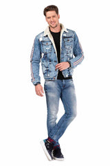 CD469 Men's slim-fit jeans with distinctive wash