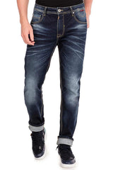 CD468 Men's Regular Fit Jeans with distinctive wash