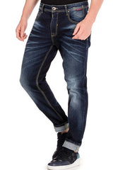 CD468 Men's Regular Fit Jeans with distinctive wash