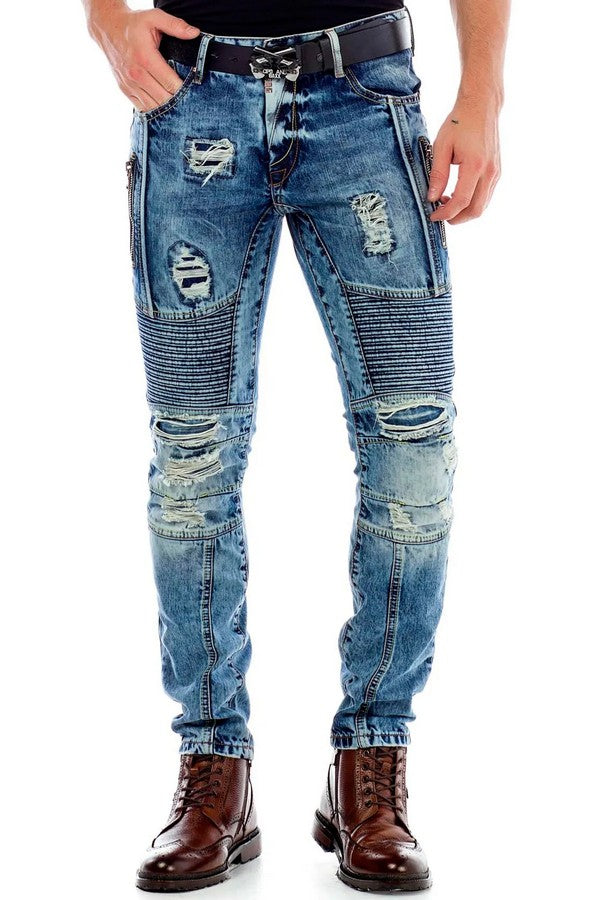 CD464 Men's comfortable jeans in a stylish destroyed look