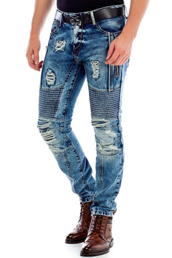 CD464 Men's comfortable jeans in a stylish destroyed look