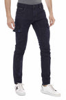 CD454 Men's Slim-Fit Jeans with Side Pockets