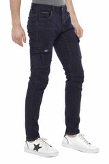 CD454 Men's Slim-Fit Jeans with Side Pockets
