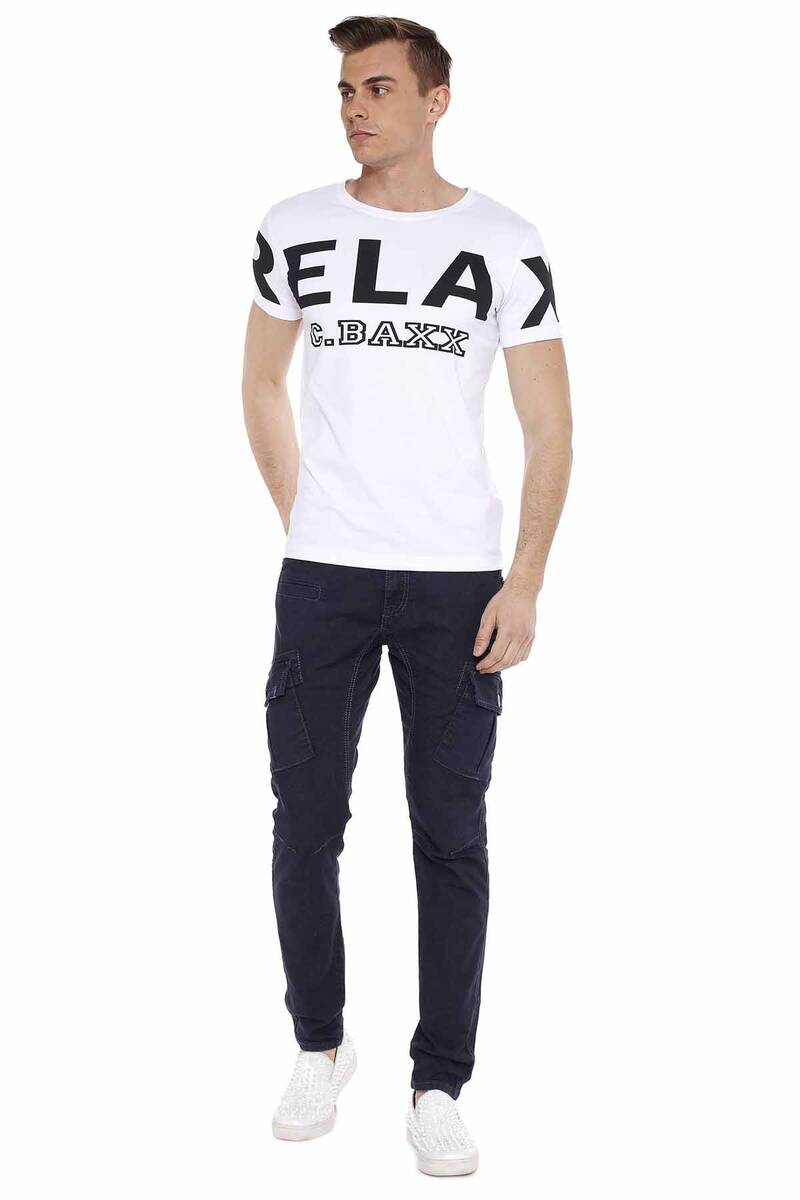 CD454 Men's Slim-Fit Jeans with Side Pockets