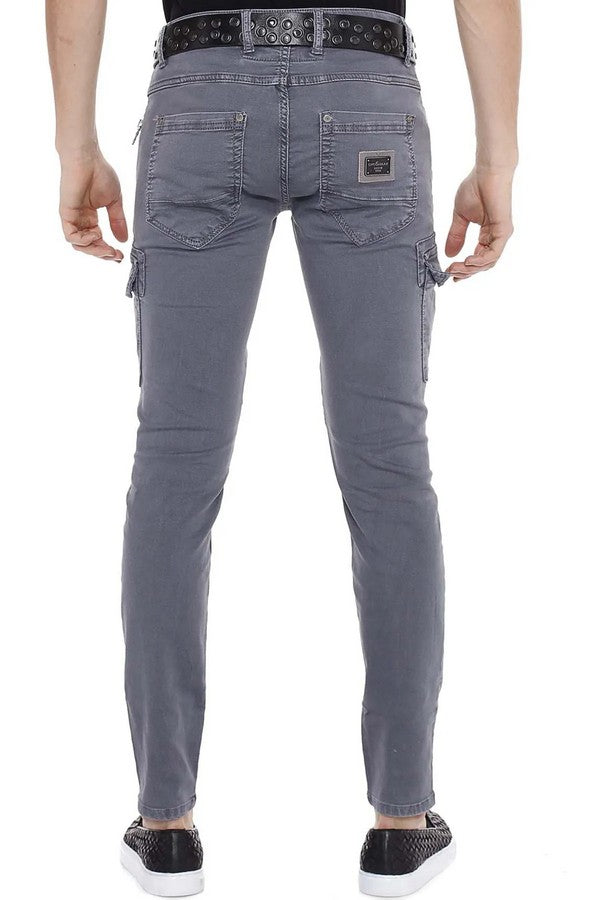 CD454 Men's Slim-Fit Jeans with Side Pockets