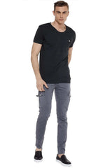 CD454 Men's Slim-Fit Jeans with Side Pockets