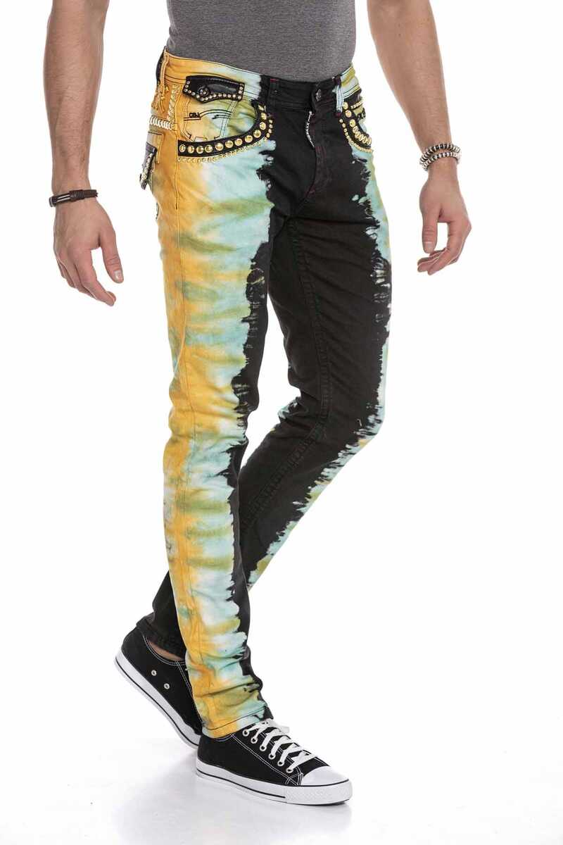 CD664 Men's slim-fit jeans in an extravagant look