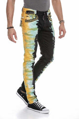 CD664 Men's slim-fit jeans in an extravagant look