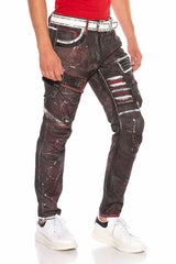 CD636 Men's comfortable jeans in an extravagant look