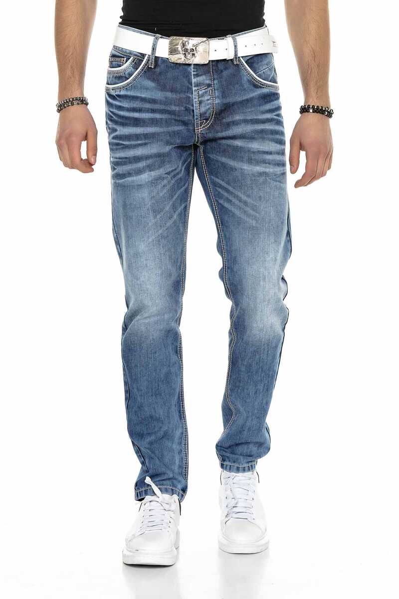 CD622 Men's Straight Fit Jeans with Cool Wash