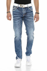 CD622 Men's Straight Fit Jeans with Cool Wash