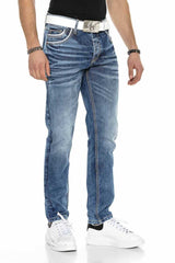 CD622 Men's Straight Fit Jeans with Cool Wash