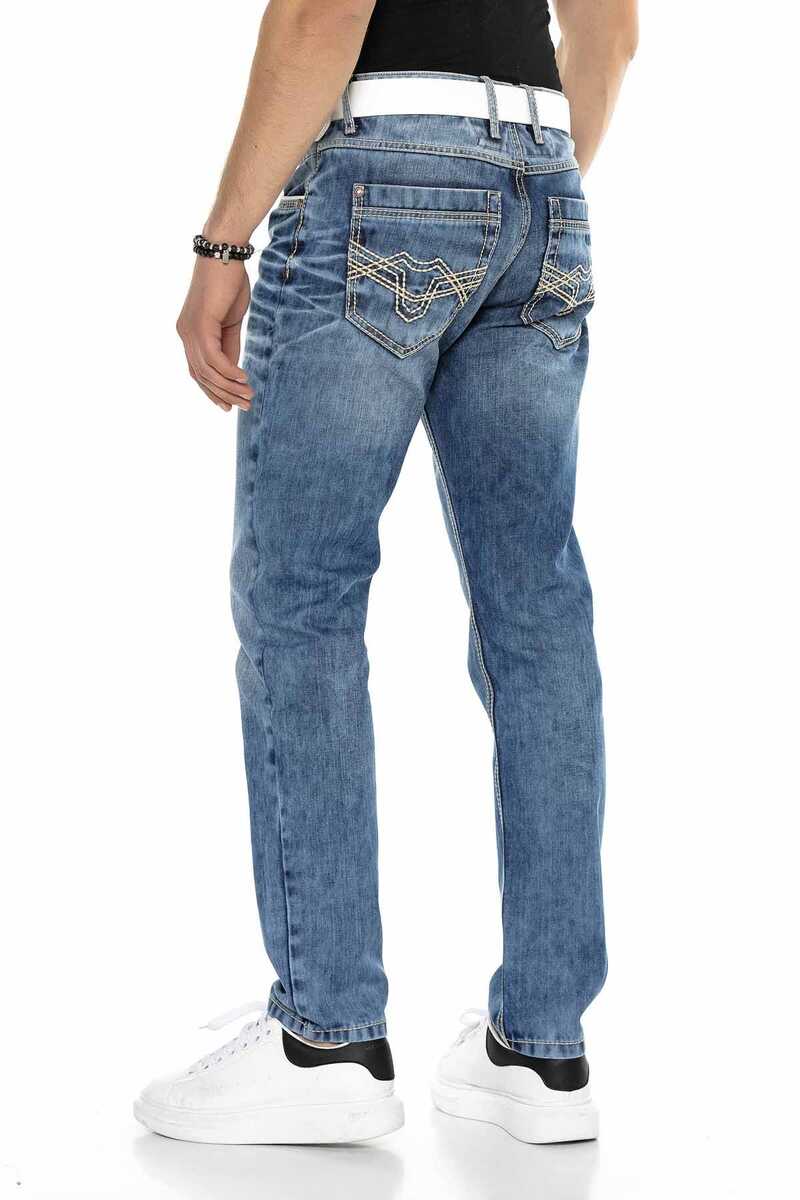 CD622 Men's Straight Fit Jeans with Cool Wash