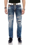 CD604 Men's comfortable jeans in a destroyed look